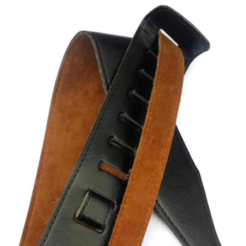 Thick Adjustable Soft PU PU Leather Strap for Electric Guitar and Bass Musical Instruments, 1 Piece