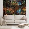 Magical Library Tapestry Fairy Tale Mysterious Mysty Bookshelf Wall Hanging Study Magic Book Kids Children Child Toddler Nursery