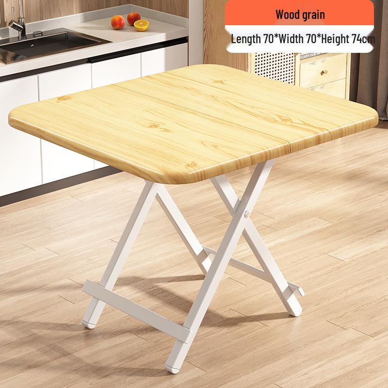 Portable Foldable Dining Table for Small Spaces - Square or Round Options for Apartments or Rental Rooms