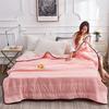 Solid Color Quilted Summer Striped Quilt Nordic Comfort Air Condition Blanket Skin-Friendly Home Soft Bedspread For Adults