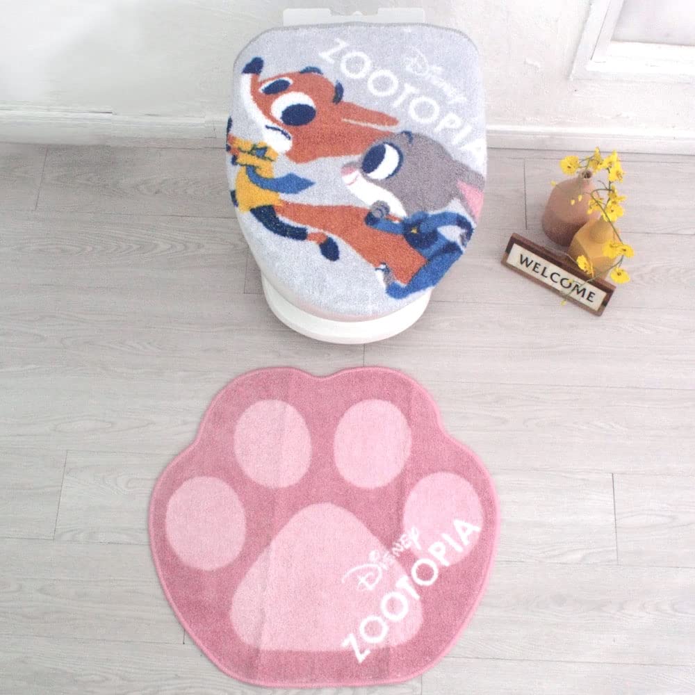 Disney Zootopia Toilet Set Toiletries Toilet Mat for Warm Water Cleaning Toilet Seat Washlet Toilet Cover Character Nick Judy Goods 2-Piece SB-599-D