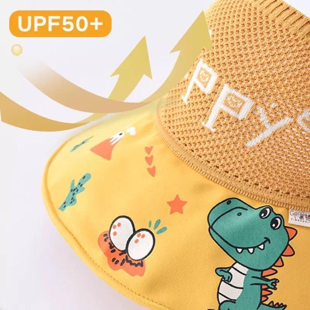 Empty Top Children Sun Hat Wide Brim Kids  Beach Cap Cartoon Summer  Baby   Sunhat  Summer