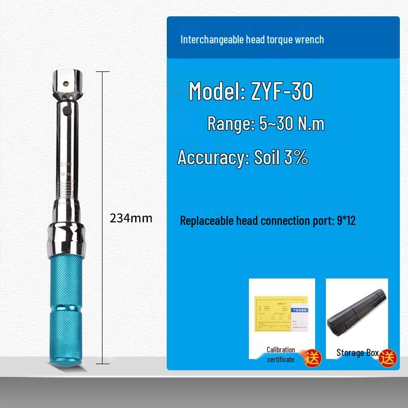 HEMUELE He Mu Replaceable Head Torque Wrench for Bicycle and Auto Repair