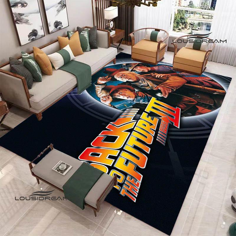 Movie Back To The Future printed carpet Living room bedroom non-slip carpets Yoga mat Outdoor carpet kawaii rug birthday gift