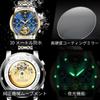 OLEVS Mechanical Automatic Moon Phase Watch Stylish Skeleton Waterproof Popular Luminous Watch for Men