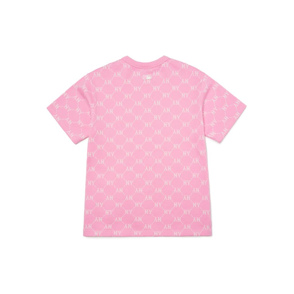 New MLB Base Logo T Shirts Unisex Pink 3ATSM3023-50PKS