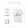 Custom Pure Cotton Children's Drop Shoulder Round Neck T-shirt - Short Sleeve for Party or Activity