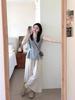 Chic 2026 Summer Two-Piece Set: Sleeveless Waist-Cinching Top & Wide-Leg Pants for Women
