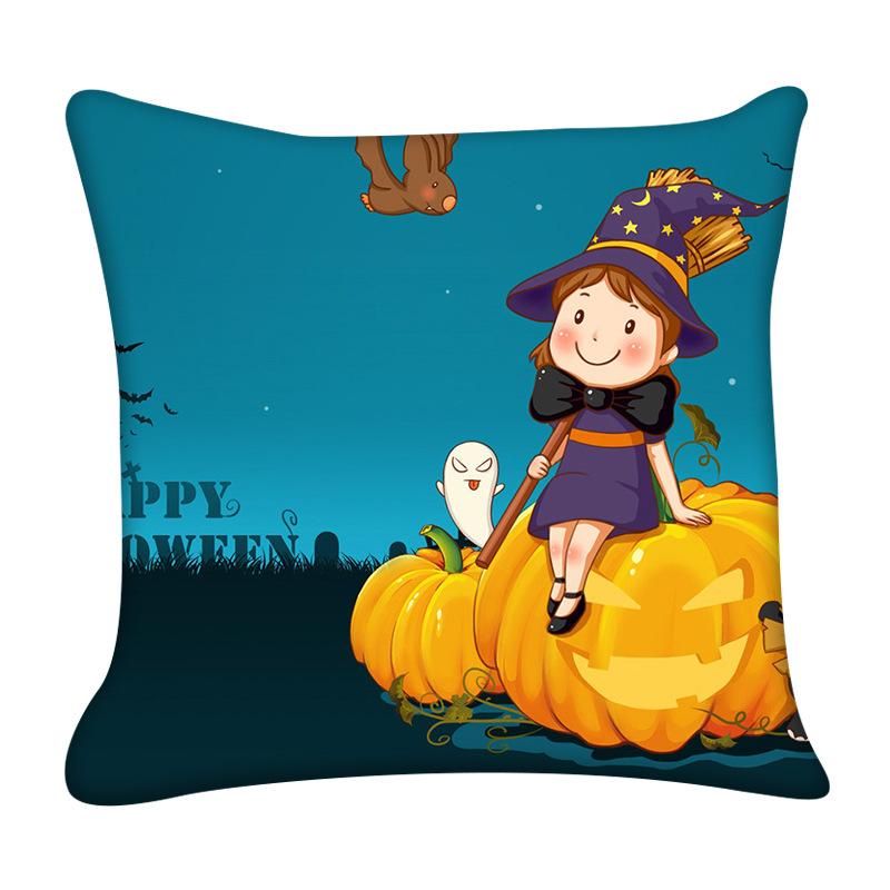 Happy Halloween Pillow Covers Decorative Horror Pumpkin Pillowcase Living Room Sofa Bedroom Pillows Case Decor Home 18x18 Inch