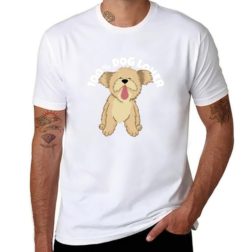 100 Dog Lover TShirt Relaxed Fit Casual Short Sleeve Top