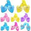 1 Pair High Heels Pretend Play House Games Girl Princess  Shoes Cosplay Prop For Stage Masquerade Special Occasion Decor