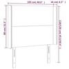VidaXL Tête de lit avec oreilles Marron foncé 103x16x118-128 cm Tissu3119293