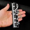 Unique Bookmark With Charm Piano Bookmark Stainless Steel Music Note Page Marker Musical Decorative Book Accessory for Lovers Black White