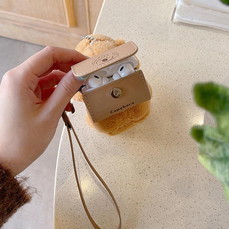 Capybara Backpack Case For Airpods 4 Airpod 1 2 3 Pro Pro2 Bluetooth Earbuds Charging Box Protective Earphone Case Cover