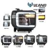 Vland LED Sequential Turn Signal Headlight Assembly for GMC Sierra 1500 (2014-2018).