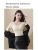 Women's Cashmere Silk Lace Seamless Thermal Set with Chest Pads: Slimming Base Layer for Autumn/Winter