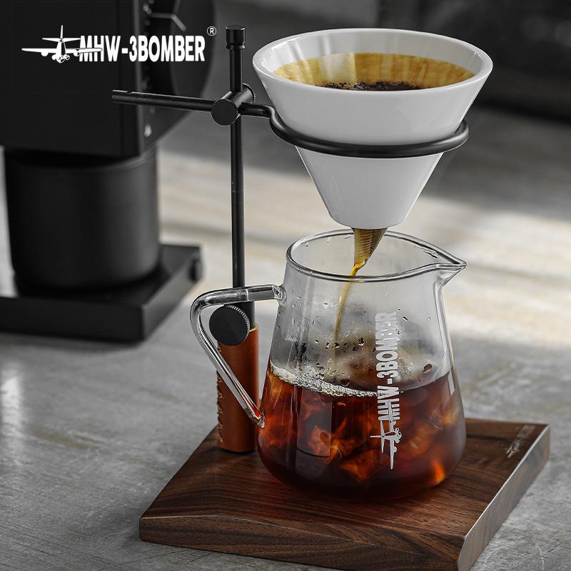 MHW-3BOMBER 500ml Coffee Server Glass Coffee Pot Espresso Dripper Pour Over Maker Brewer Pot Clear Chic Home Kitchen Accessories
