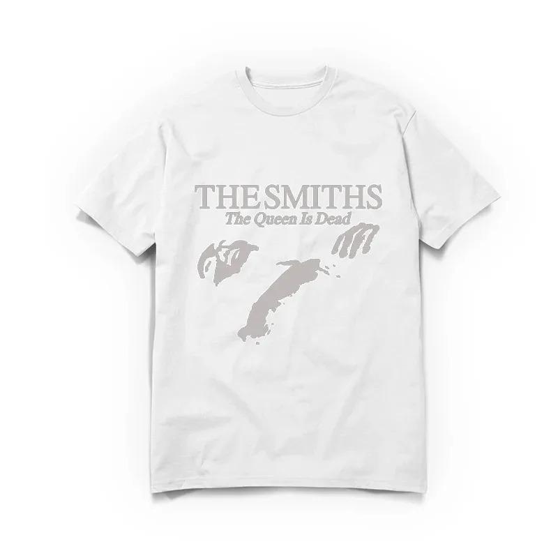 Smith "Queen Is Dead" T-shirt Cotton High Quality Summer Short Sleeve Casual O-Neck Black 80s Independent Morrissey Shirt