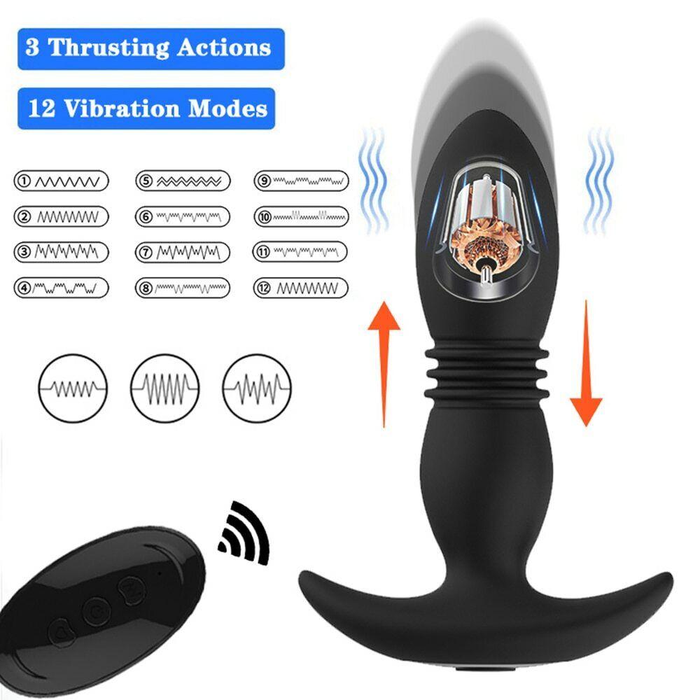 Automatic   Retractable   Vibrating   Anal   Plug   Anal Vibrator  Prostate  Massager  Masturbator  Dildo   Male   Plug Sex