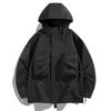 Men's Solid Color Jacket Outdoor Workwear Style Couple Jacket Coat Hooded Dirt Resistant And Wear Resistant Jacket