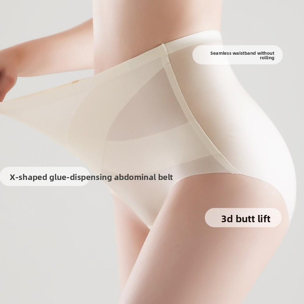 Silk Crotch Thin Ice Silk Panties High Waist Briefs Slimming Shapers Postpartum Body Shaper  Girls