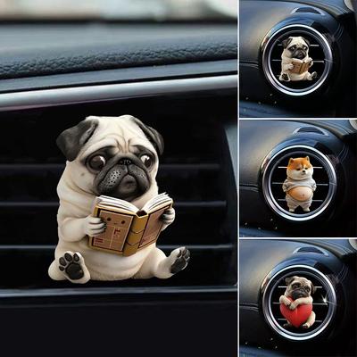 Car Dog Air Freshener Diffuser Outlet Vent Perfume Clips Air Outlet Aroma Diffuser Ventilation Clip Car Interior Decoration