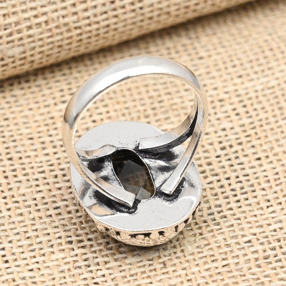 Smoky Topaz Gemstone 925 Sterling Silver Handmade Wonderful Jewelry Ring