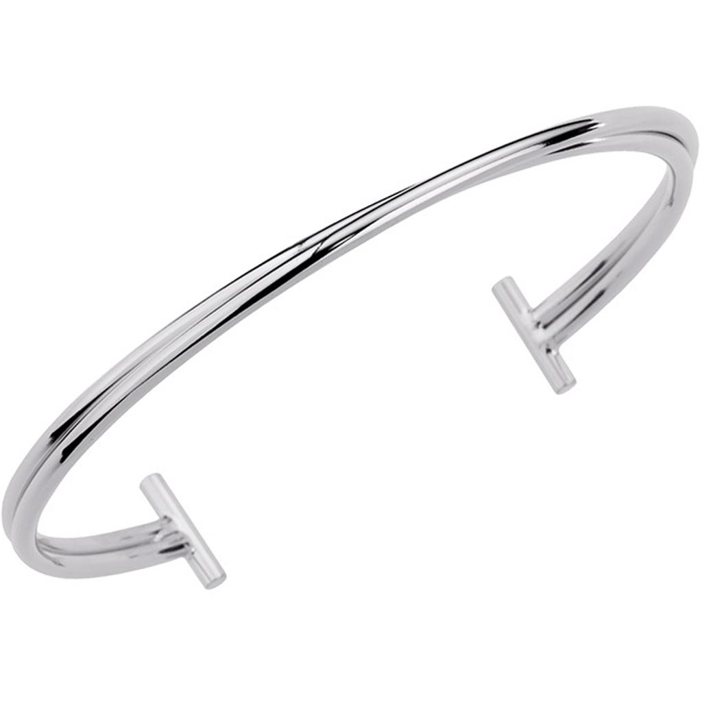 Altesse [R5706] - Bracelet argenté 'Chorégraphie' argenté (rhodié) - 60 mm- 10 mm