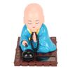 Little Buddhist Monk Ornament Solar Powered Cute Monk Decorative Ornaments for Car Desktop Living Room