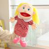 Funny Puppet Doll 38cm Family Series Hand Puppet Role Play Bedtime Story Props Family Playing Toys Doll Educational Toy