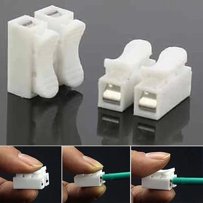 20/50 Peças Sem Solda Rápido 1P 2P Conector de Fio de Cabo Sem Bloco Terminal de Parafuso Mola de Fixação