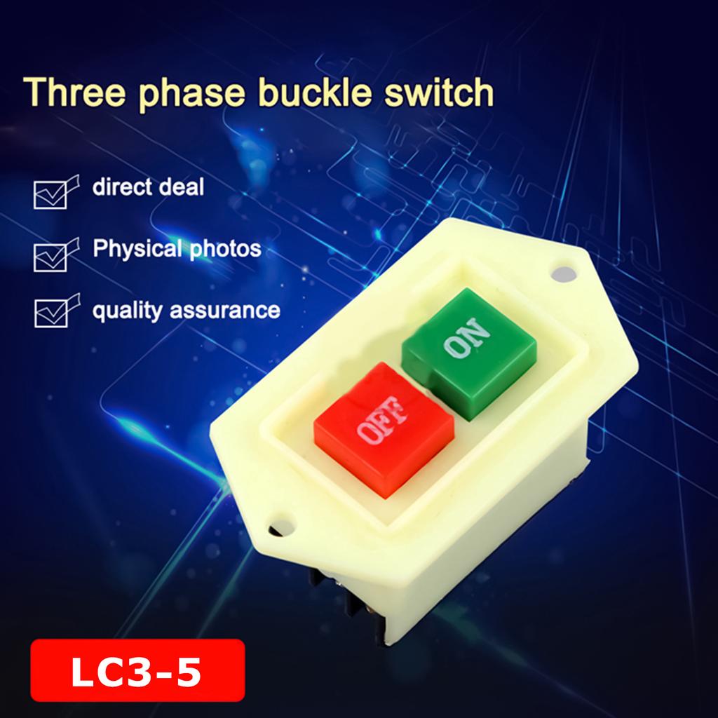 On/Off Push Button Switches Electrical 5A ON/OFF Control Push Button for Mechanical Equipment Use