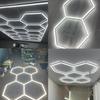 440mm Hexagonal Honeycomb LED Lamp 85-265V 6500K Ultra-bright And Energy-saving Gym Car Beauty Station Lamp