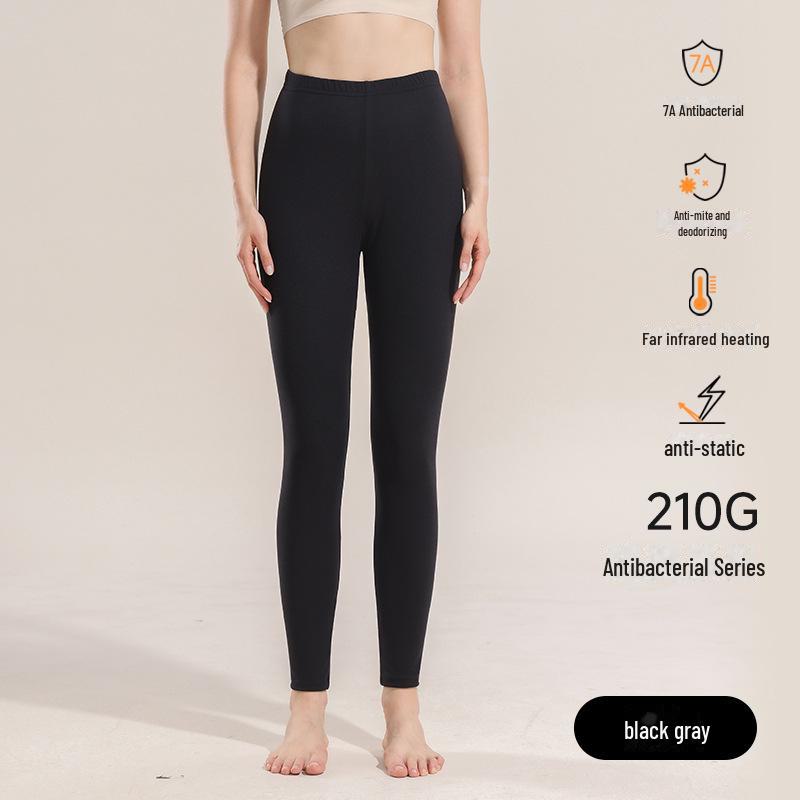 

7A Antibacterial Thin Infrared Heating Trousers - Unisex High Waist Warm Threaded Pants for Spring and Autumn L