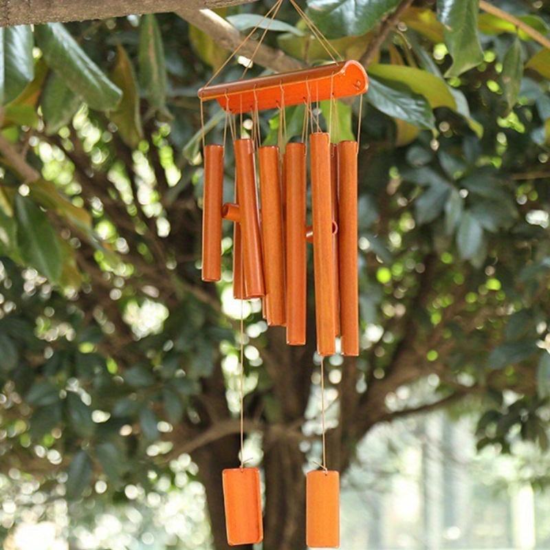 1Pcs Bamboo Decorative Craft Wind Chime Ornament, Halloween Gift Christmas Gift