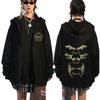 Retro The Bat Boys Rhysand Azriel Cassian Zipper Hoodie Men Women Loose Fashion Pullover Zip Up Sweatshirt Coats Hoody