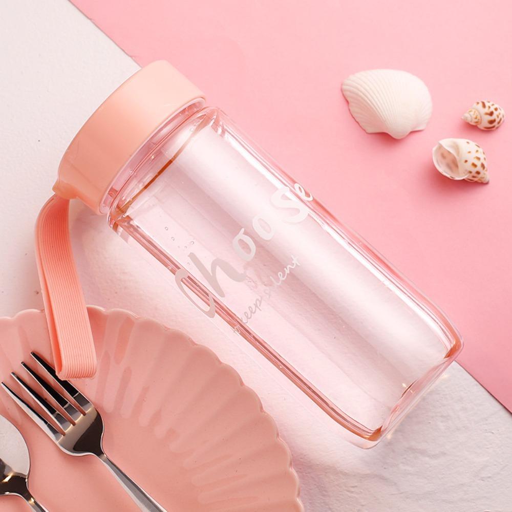 Portable 600ml Large Capacity Water Bottles Clear Leak Proof Travel Kettle Plastic Lightweight Sports Water Cup Outdoor Sports