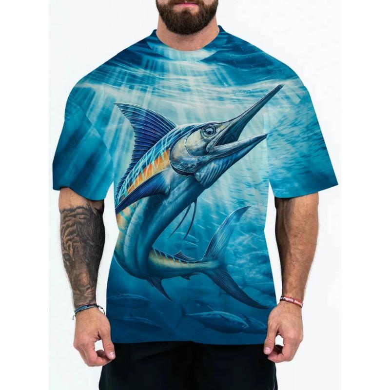 New 3D Digital Printed European and American Adult Men's Animal T-shirt