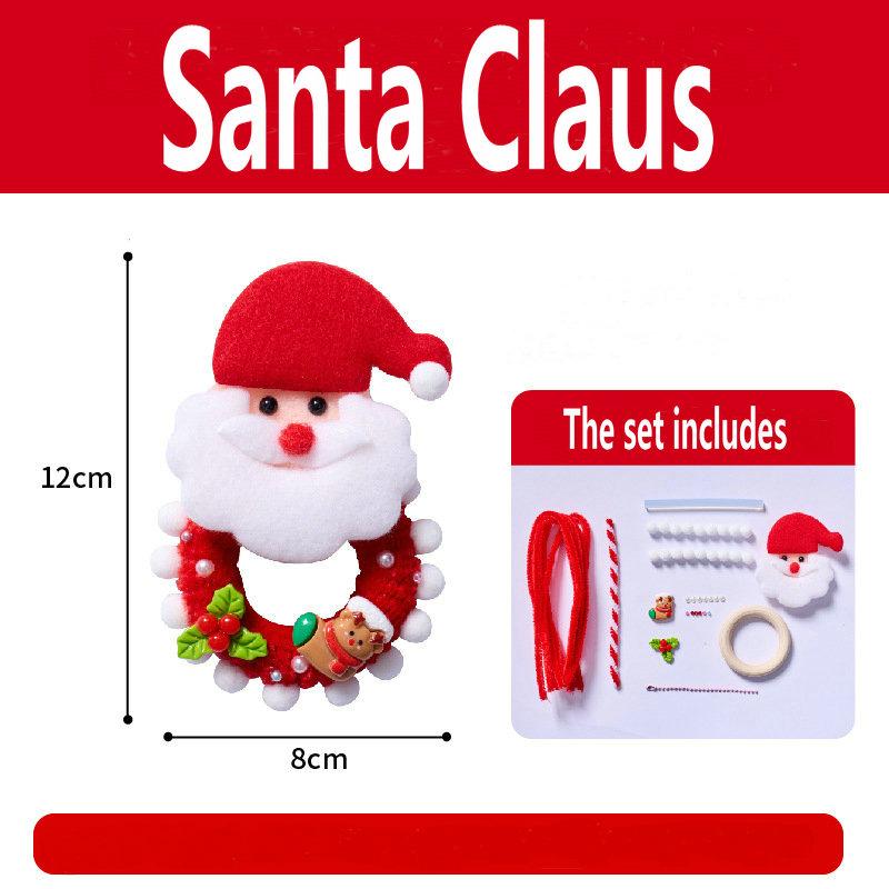 Christmas Pipe Cleaners Set 3D Felt Hanging Charms Christmas Tree Santa Clause Cute Hanging Ornaments for Tree Decorations