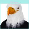 Halloween Latex Weißer Kopf Adler Maske Mit Offenem Mund Design Für Kostümpartys