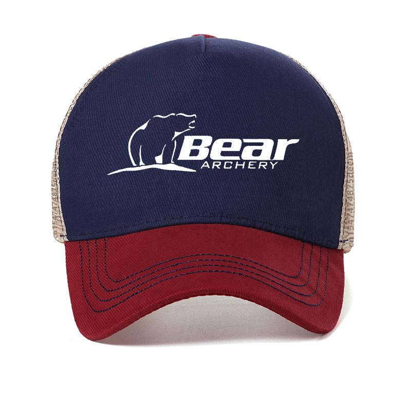 Bär Bogenschießen Baseballkappe Herren Outdoor Jagd Sonnenhut Mode Sommer Netz Atmungsaktiv Trucker Caps Mann Angeln Luya Hüte