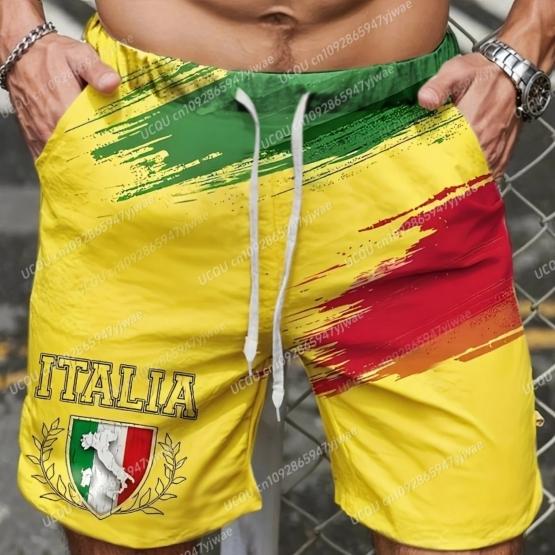 Boxing Shorts Pants Italy 3D Print Fighting Training MMA Unisex Men Women Quick Dry Fitness Gym Sport Workout Casual Streetwear