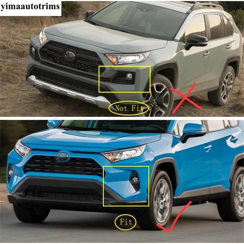 Front Bumper Fog Light Lamp Frame Cover Trim For TOYOTA RAV4 RAV 4 XA50  - 2024 Chrome / Carbon Fiber Accessories Exterior