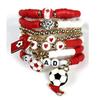 US, Canada and Mexico World Cup Bracelet Argentina, France and Mexico Fans Alphabet Soft Ceramic Football Match Bracelet