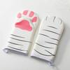 1Pc Cartoon Cat Paw Oven Mitt Microwave Oven Gloves Long Cotton Insulation Anti-Scald Non-Slip Baking Glove Microwave Kitchen
