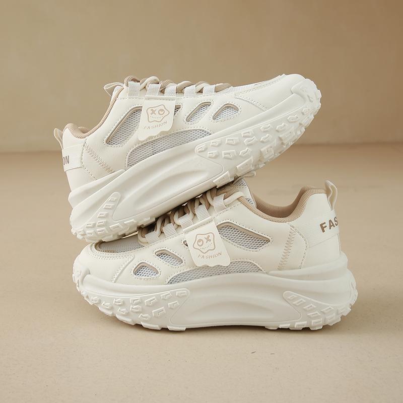 Designer Chunky Sneakers for Women Lace Up Platform Walking Shoes Ladies Fashion Casual Running Sports Mesh Tennis