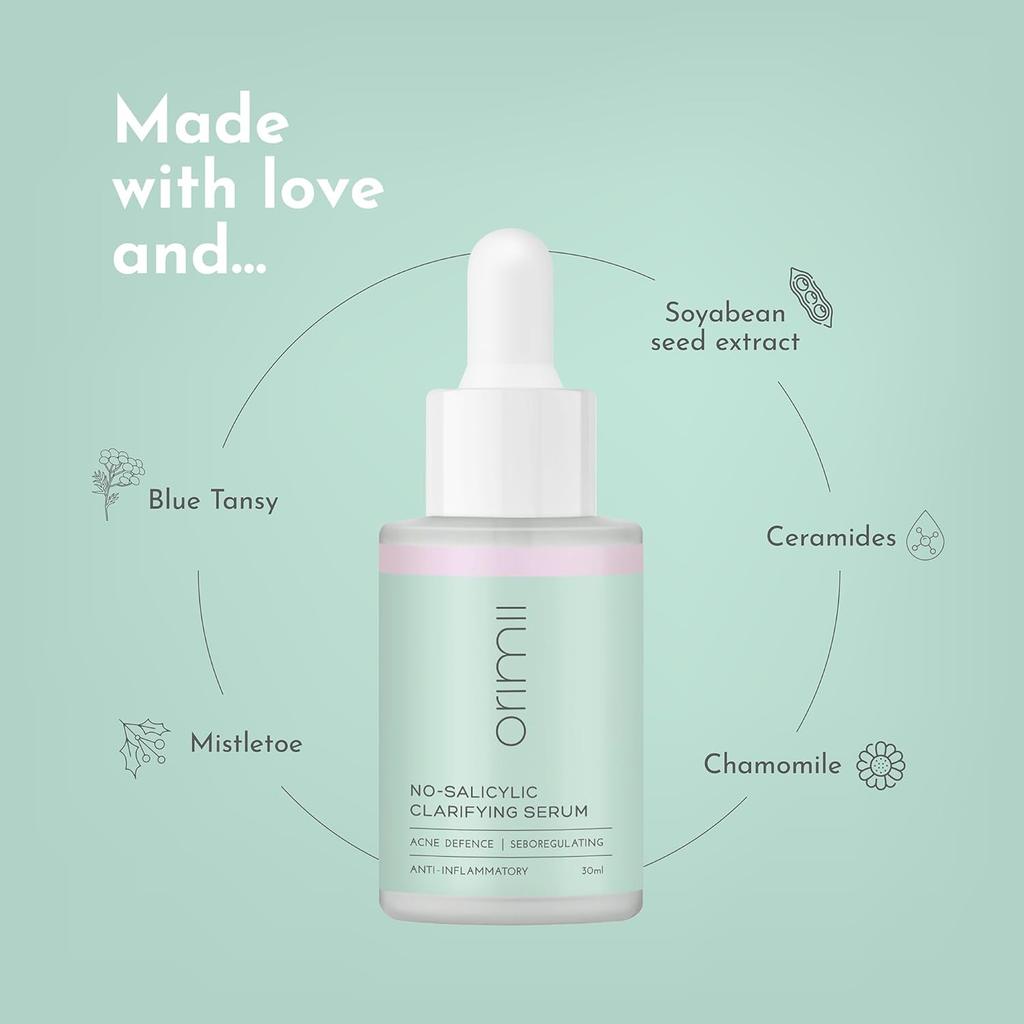 Orimii No Salicylic Face Serum For Acne Prone Skin With Chamomile & Ceramides 30ml