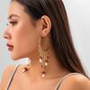Boucles d'oreilles pendantes longues à pompon en cristal champignon coloré style bohème pour femmes, anneau d'oreille exagéré, tendance, cadeau, bijoux Y2K