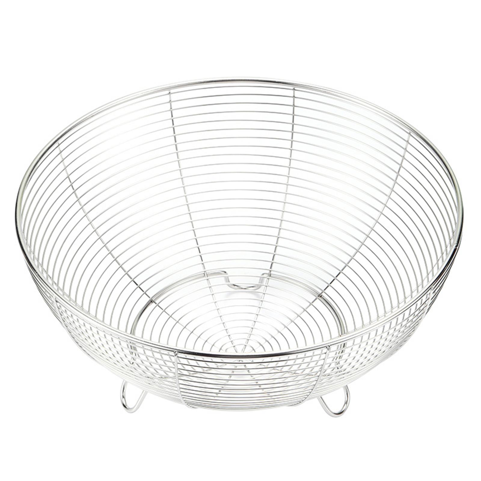 

Multipurpose Stainless Steel Wire Baskets For Fruits And Vegetables Elegant Metal Storage Bowl For Kitchen Organization 20CM