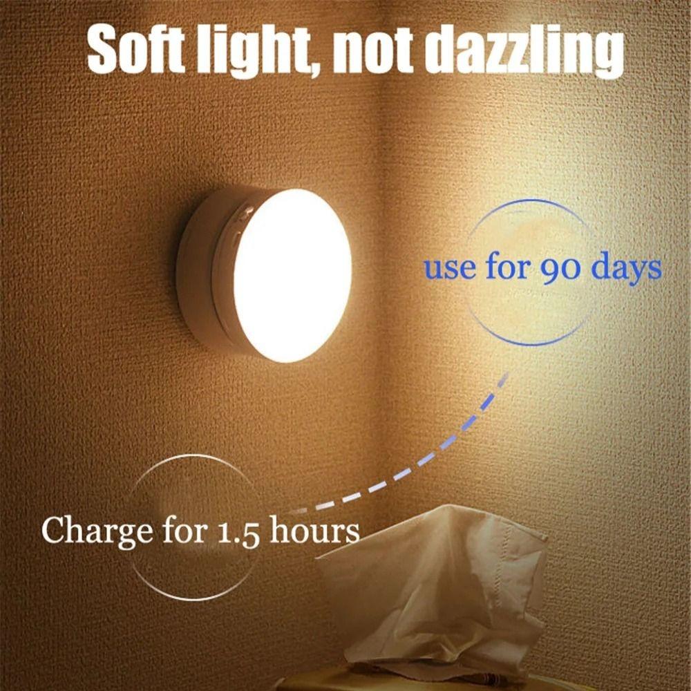 USB Charging Motion Sensor Light 360 Rotated Wall Lamps Home Accessories LED Night Light  Bedside